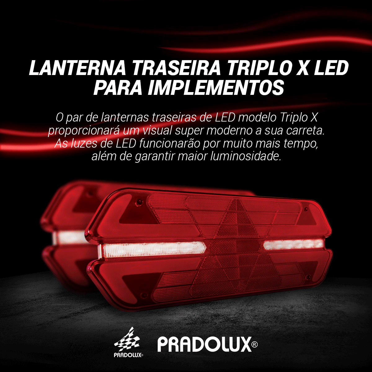 PL1452 – Lanterna traseira Triplo X LED